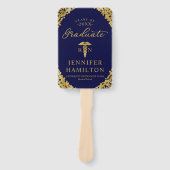 金ゴールド写真医療看護学校卒業 ハンドファン (正面)