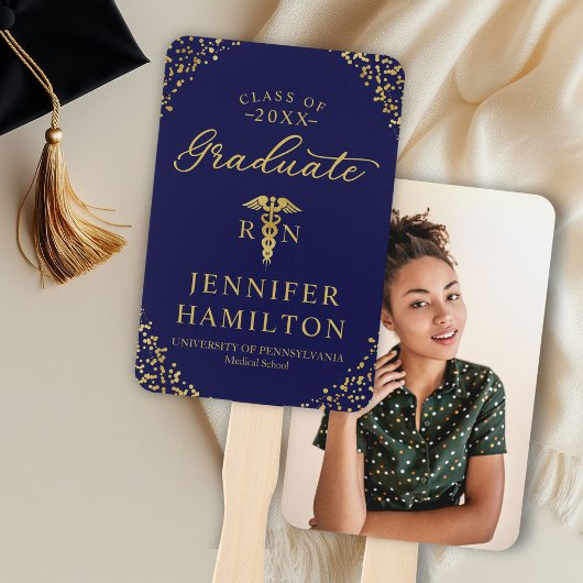 金ゴールド写真医療看護学校卒業 ハンドファン