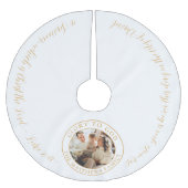 金ゴールド写真宗教聖書聖句 ブラッシュドポリエステルツリースカート (正面)