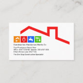 金ゴールド写真枠材木壁大工 名刺 (裏面)