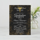 金ゴールド写真看護学校 |卒業式 招待状 (スタンド正面)