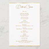 金ゴールド写真葬儀 プログラム (裏面)