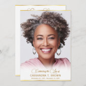 金ゴールド写真葬儀 プログラム (正面/裏面)