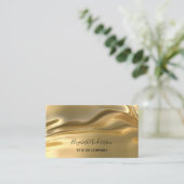 金ゴールド写真qrコード 名刺 (スタンド正面)