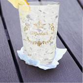 金ゴールド冠パーソナライズされた紋 タンブラーグラス