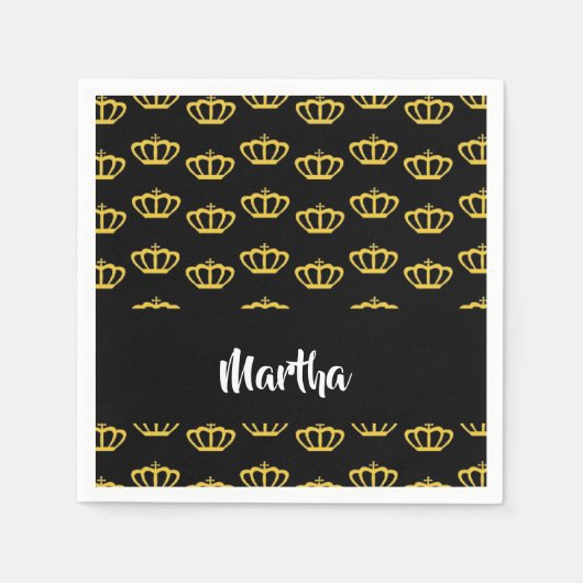 金ゴールド冠 スタンダードカクテルナプキン (正面)