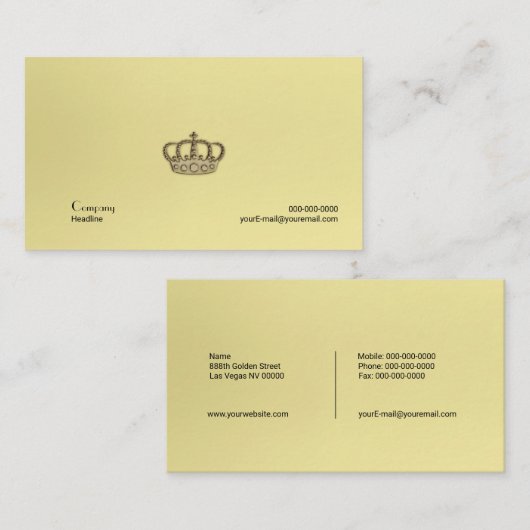 金ゴールド冠 名刺 (正面/裏面)