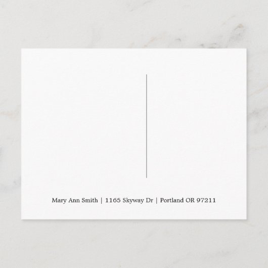 金ゴールド冬のワンダエレガントーランド日付を保存 案内ポストカード (裏面)