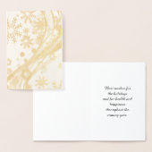 金ゴールド冬の雪片クリスマススワール 箔カード (ディスプレー)