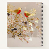 金ゴールド冬の雪鳥の国クリスマス ノートブック (裏面)