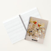 金ゴールド冬の雪鳥の国クリスマス ノートブック (内部)