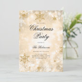 金ゴールド冬疑問に思の休日招待状プログラム&メニュー 招待状 (スタンド正面)