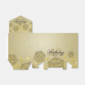 金ゴールド冬40歳の誕生日ありがとう フェイバーボックス (折り畳みなし)