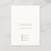 金ゴールド分岐手製イヤリング表示ホルダー 名刺 (裏面)