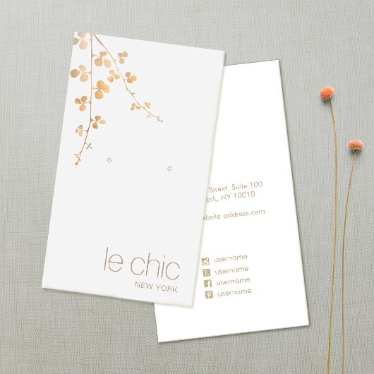 金ゴールド分岐手製イヤリング表示ホルダー 名刺