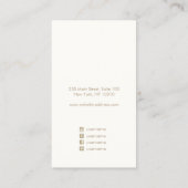 金ゴールド分岐手製イヤリング表示ホルダー 名刺 (裏面)