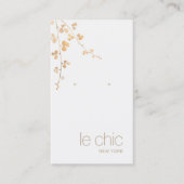 金ゴールド分岐手製イヤリング表示ホルダー 名刺 (正面)