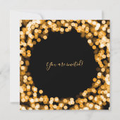 金ゴールド列照明企業のクリスマスパーティー 招待状 (裏面)