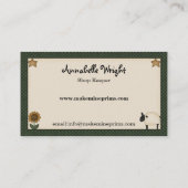 金ゴールド初期のスター付き人形 名刺 (裏面)