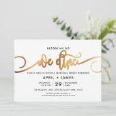 金ゴールド前にリハーサルのディナーを食べる 招待状 (スタンド正面)