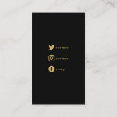 金ゴールド効果お感謝してい顧客のソーシャル・リンク エンクロージャーカード (裏面)