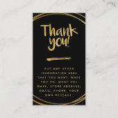 金ゴールド効果お感謝してい顧客のソーシャル・リンク エンクロージャーカード (正面)