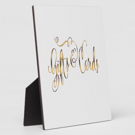 金ゴールド効果のギフトとカー結婚ドの表記号 フォトプラーク (側面)