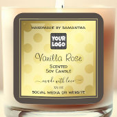 金ゴールド効果カスタムロゴ製品のパッケージラベル スクエアシール