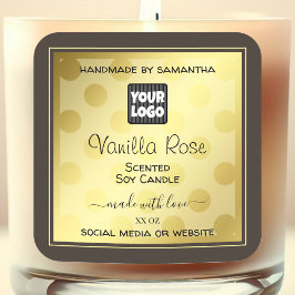 金ゴールド効果カスタムロゴ製品のパッケージラベル スクエアシール