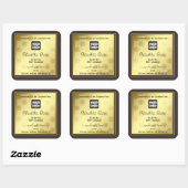 金ゴールド効果カスタムロゴ製品のパッケージラベル スクエアシール (シート)