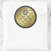 金ゴールド効果カスタムロゴ製品のパッケージラベル ラウンドシール (バッグ)