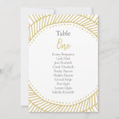 金ゴールド効果サークルアートデコテーブル番号 招待状 (正面)