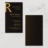 金ゴールド効果プロフェッショナルモノグラム名刺 名刺 (正面/裏面)