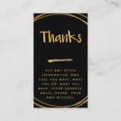 金ゴールド効果感謝してい黒Youソーシャル・リンク エンクロージャーカード (正面)