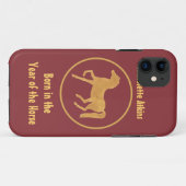 金ゴールド効果深い赤年 Case-Mate iPhoneケース (裏面(横))