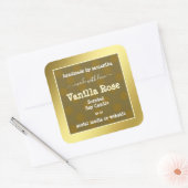 金ゴールド効果製品パッケージングラベルプロフェッショナル スクエアシール (封筒)