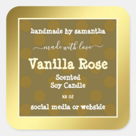 金ゴールド効果製品パッケージングラベルプロフェッショナル スクエアシール