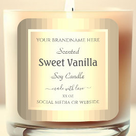 金ゴールド効果製品パッケージングラベルプロフェッショナル スクエアシール