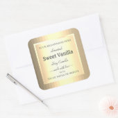 金ゴールド効果製品パッケージングラベルプロフェッショナル スクエアシール (封筒)