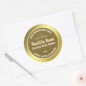 金ゴールド効果製品パッケージングラベルプロフェッショナル ラウンドシール (封筒)