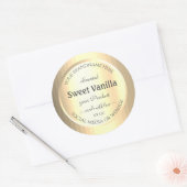 金ゴールド効果製品パッケージングラベルプロフェッショナル ラウンドシール (封筒)