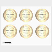 金ゴールド効果製品パッケージングラベルプロフェッショナル ラウンドシール (シート)