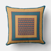 金ゴールド効果馬と水玉模様パターン クッション (裏面)