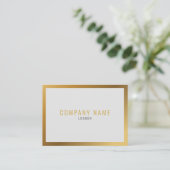 金ゴールド効果,厚い縁ど金ゴールド,はっきりした文字 名刺 (スタンド正面)