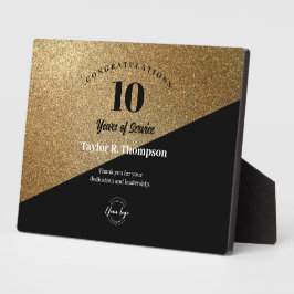 金ゴールド勤続年数ロゴ フォトプラーク