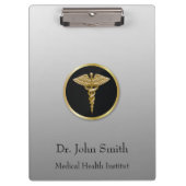 金ゴールド医用カドゥセウス – クリップボード (正面)