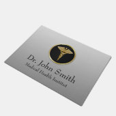 金ゴールド医用カドゥセウス – Doormat ドアマット (アングル)