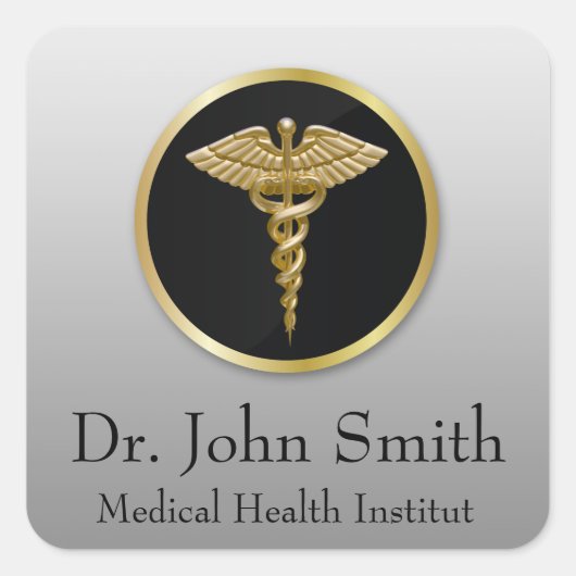 金ゴールド医療カドゥーセウス – ステッカー (正面)