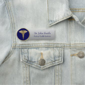 金ゴールド医療プロフェッショナルカドゥセウスブルー 名札 (インサイチュ)