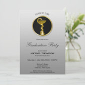 金ゴールド医療プロフェッショナル衛生方針卒業 招待状 (スタンド正面)